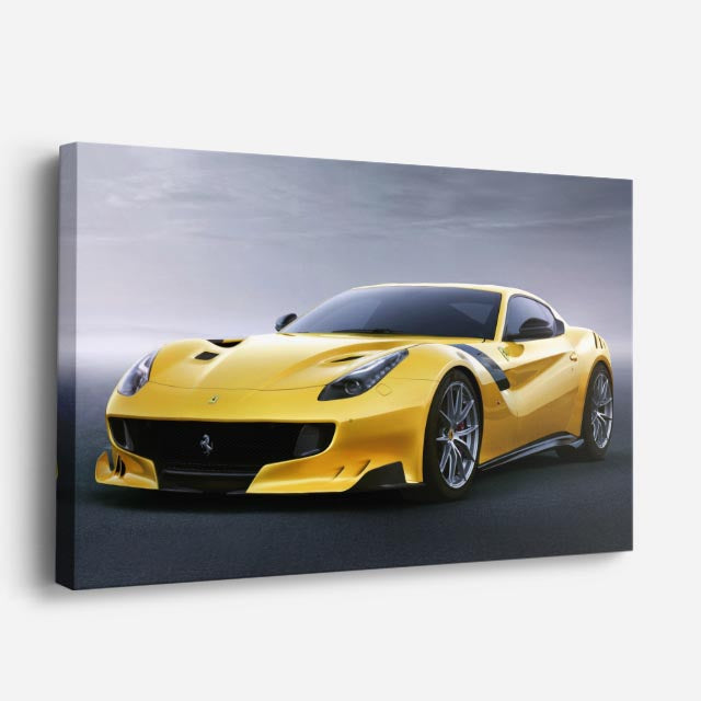 cuadro canvas vehículos ferrari f12 amarillo pista horizontal