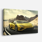 cuadro canvas vehículos lamborghini huracán desierto horizontal