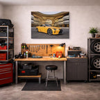 cuadro canvas vehículos lexus lc amarillo arquitectura horizontal
