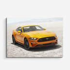 cuadro canvas vehículos mustang naranja pista horizontal