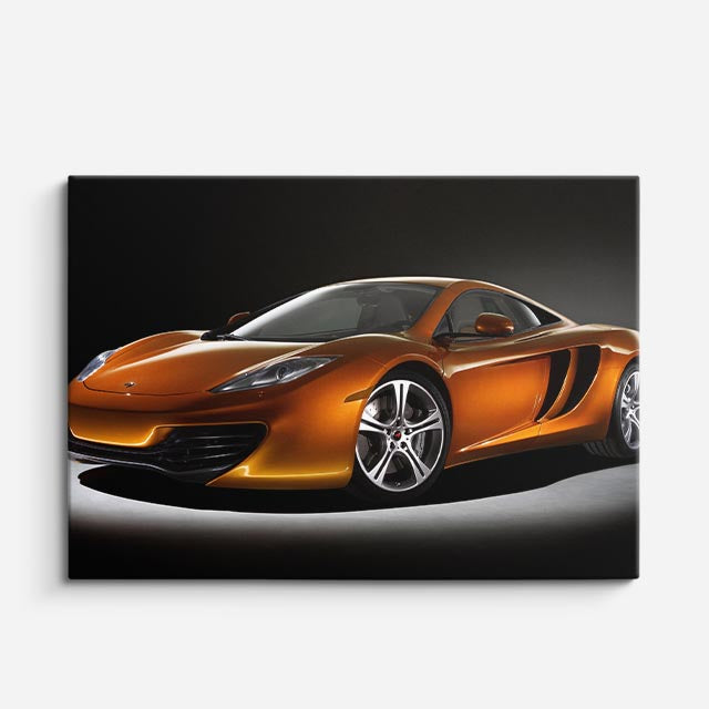 cuadro canvas vehículos mclaren naranja estudio horizontal