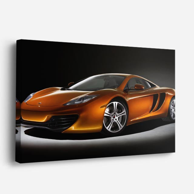 cuadro canvas vehículos mclaren naranja estudio horizontal