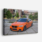 cuadro canvas vehículos bmw m5 naranja fábrica horizontal