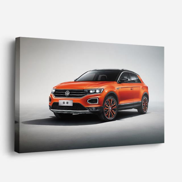 cuadro canvas vehículos volkswagen t-roc naranja horizontal