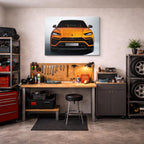 cuadro canvas vehículos lamborghini urus naranja frontal horizontal