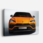 cuadro canvas vehículos lamborghini urus naranja frontal horizontal
