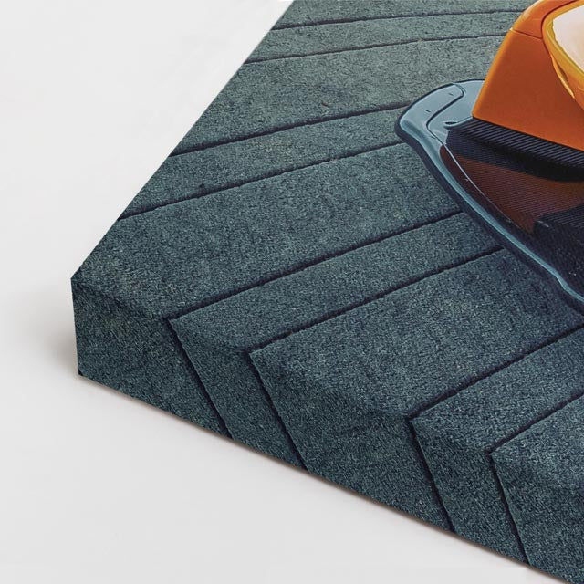 cuadro canvas vehículos mclaren senna naranja pista horizontal
