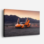 cuadro canvas vehículos mclaren naranja puertas tijera horizontal