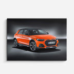 cuadro canvas vehículos audi a1 naranja fondo gris horizontal