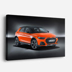 cuadro canvas vehículos audi a1 naranja fondo gris horizontal