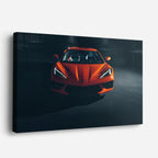 cuadro canvas vehículos superdeportivo naranja frontal horizontal