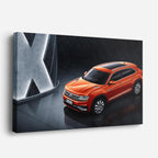 cuadro canvas vehículos volkswagen tiguan naranja horizontal