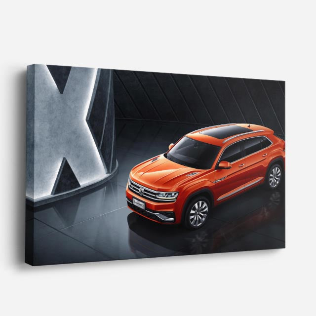 cuadro canvas vehículos volkswagen tiguan naranja horizontal
