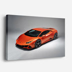 cuadro canvas vehículos lamborghini naranja estudio horizontal