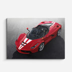 cuadro canvas vehículos laferrari roja con rayas horizontal