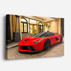 cuadro canvas vehículos laferrari roja palacio horizontal