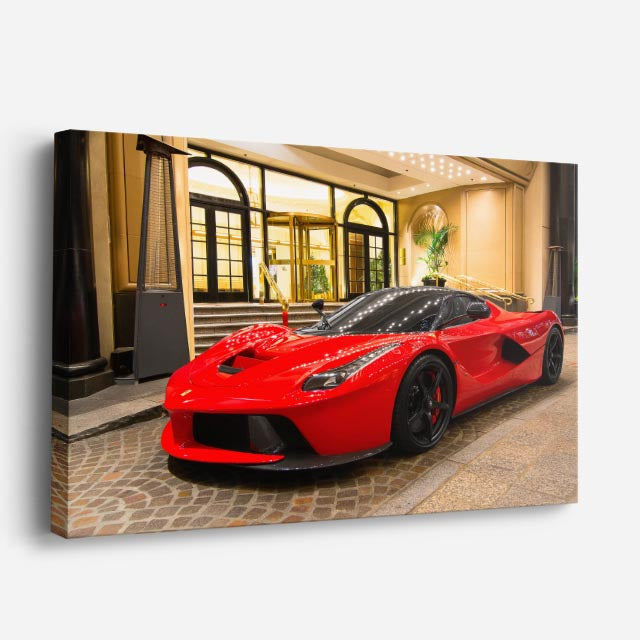 cuadro canvas vehículos laferrari roja palacio horizontal