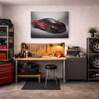 cuadro canvas vehículos mclaren rojo oscuro dorado horizontal