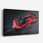 cuadro canvas vehículos pro rojo superdeportivo alas horizontal