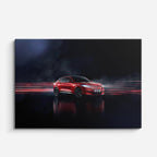cuadro canvas vehículos superdeportivo rojo espejo horizontal