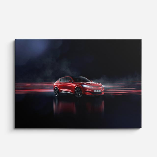 cuadro canvas vehículos superdeportivo rojo espejo horizontal