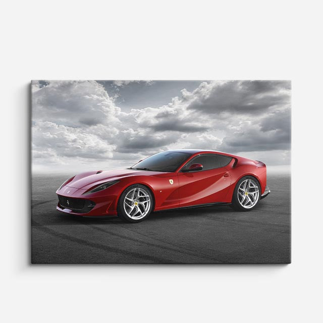 cuadro canvas vehículos ferrari 812 rojo pista horizontal