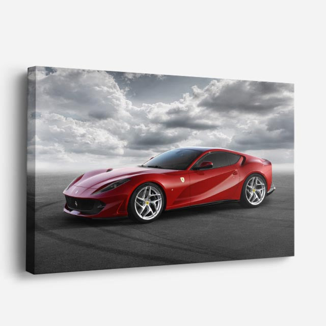 cuadro canvas vehículos ferrari 812 rojo pista horizontal