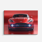 cuadro canvas vehículos aston martin rojo frontal luces horizontal