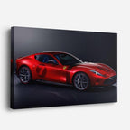 cuadro canvas vehículos ferrari roma roja oscura horizontal