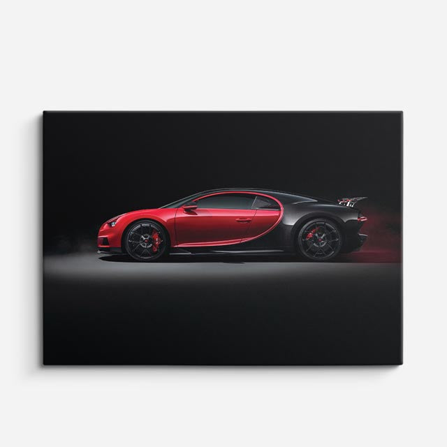 cuadro canvas vehículos superdeportivo rojo oscuro horizontal