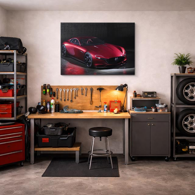 cuadro canvas vehículos mazda vision roja estudio horizontal