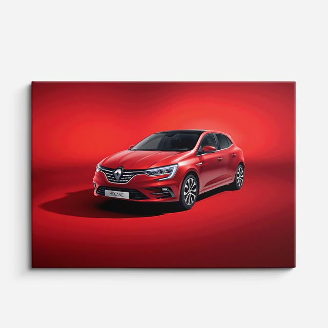 cuadro canvas vehículos renault roja fondo rojo horizontal