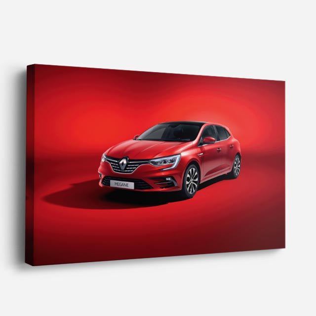 cuadro canvas vehículos renault roja fondo rojo horizontal