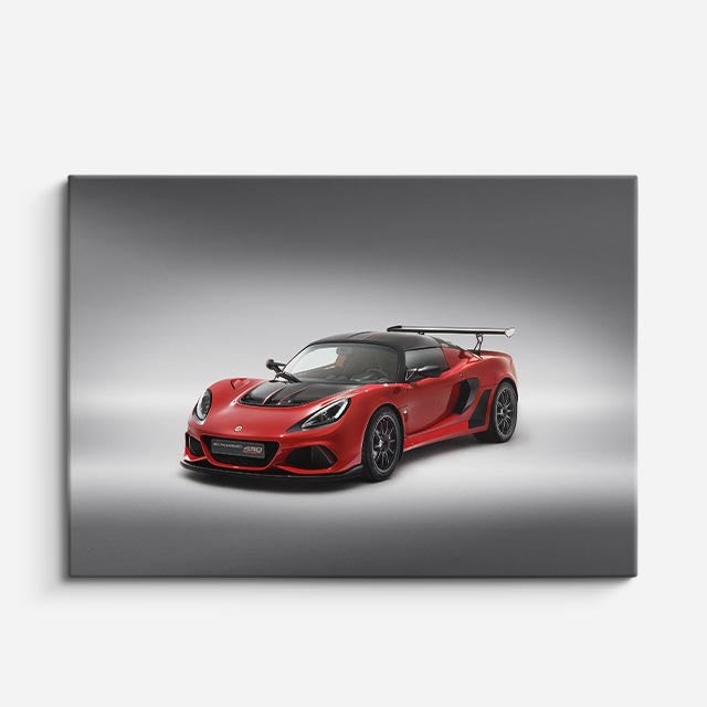 cuadro canvas vehículos lotus exige rojo fondo gris horizontal