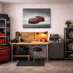 cuadro canvas vehículos lotus exige rojo fondo gris horizontal