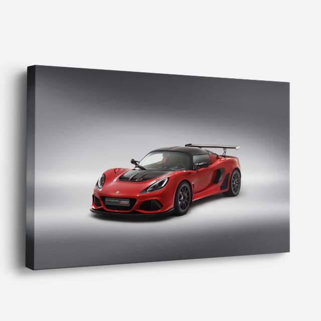 cuadro canvas vehículos lotus exige rojo fondo gris horizontal