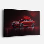 cuadro canvas vehículos bmw serie 7 rojo garaje horizontal