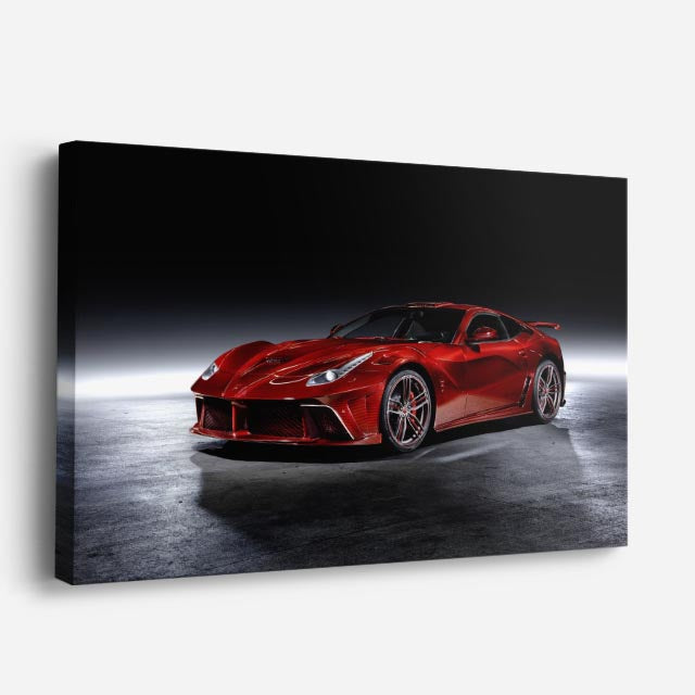 cuadro canvas vehículos ferrari roja fondo oscuro horizontal