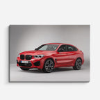 cuadro canvas vehículos bmw x2 rojo fondo blanco horizontal