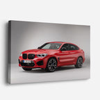 cuadro canvas vehículos bmw x2 rojo fondo blanco horizontal