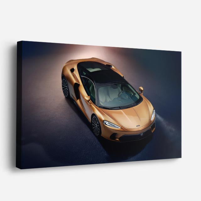 cuadro canvas vehículos mclaren dorado vista superior horizontal