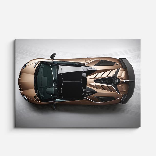 cuadro canvas vehículos lamborghini bronce puertas arriba horizontal