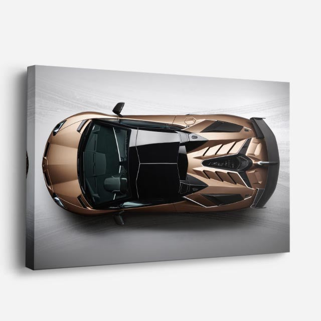 cuadro canvas vehículos lamborghini bronce puertas arriba horizontal
