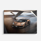 cuadro canvas vehículos lamborghini bronce garaje horizontal