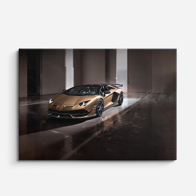 cuadro canvas vehículos lamborghini bronce oscuro horizontal