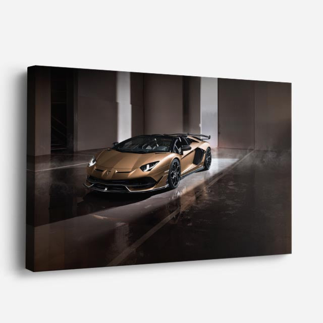 cuadro canvas vehículos lamborghini bronce oscuro horizontal