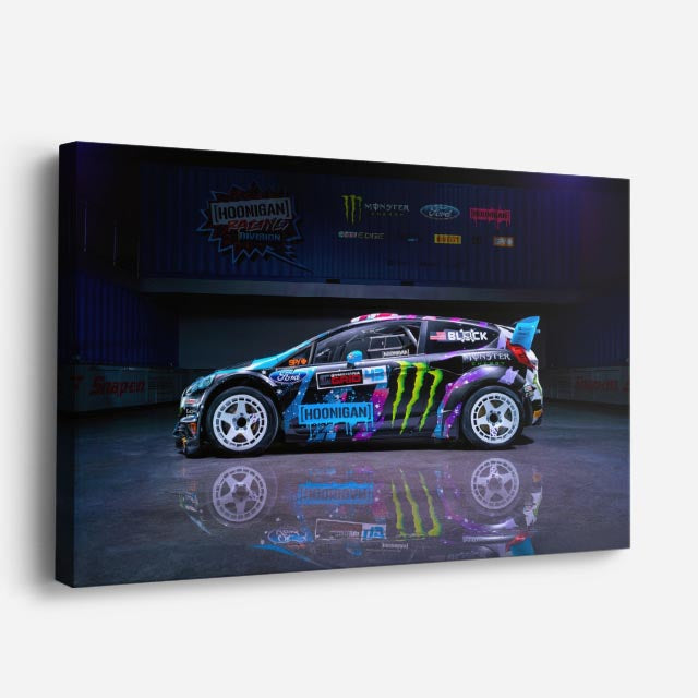 cuadro canvas vehículos auto rally stickers drift horizontal