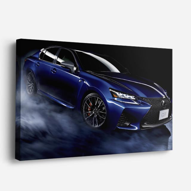 cuadro canvas vehículos lexus azul oscuro humo horizontal