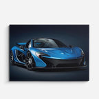 cuadro canvas vehículos mclaren p1 azul eléctrico horizontal