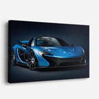 cuadro canvas vehículos mclaren p1 azul eléctrico horizontal